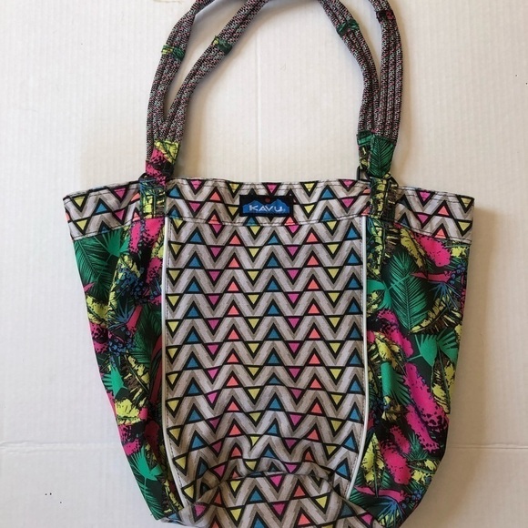 KAVU Neon Rope Tote Bag - Picture 1 of 14